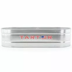 Tarter 3' x 2' x 8' Oval Galvanized Stock Tank - WT328 - Waterers