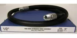 Royal Brass 1/2 inch x 60 inch Two Wire Hydraulic Hose Assembly Male Swivel Ends 1/2 x 60 - Couplings & Fittings
