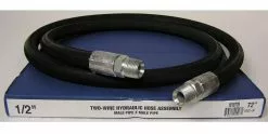 Royal Brass Two Wire Hydraulic Hose Assembly 1/2 inch x 72 inch Male Swivel Ends 1/2 x 72 - Couplings & Fittings
