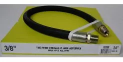Royal Brass Two Wire Hydraulic Hose Assembly 3/8 inch x 24 inch Male Swivel Ends 3/8 x 24 - Couplings & Fittings