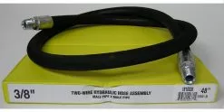 Royal Brass Two Wire Hydraulic Hose Assembly 3/8 inch x 48 inch Male Swivel Ends 3/8 x 48 - Couplings & Fittings