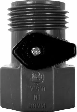 Master Manufacturing 3/4 inch x 3/4 inch Valve GHV-1-BLK-CSK - Sprayer Accessories