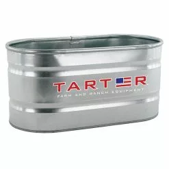 Tarter 2' x 2' x 4' Oval Galvanized Stock Tank, 100 Gallon Capacity - WT224 - Waterers