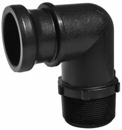 Green Leaf Coupling 90 Male Adapt 1 1/2 Male Thread - GLP150FL - Farm Tools & Hardware