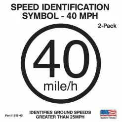 SMV Industries Speed Indicator Sign 40 Mph 2 Pack SIS40 - Accessories